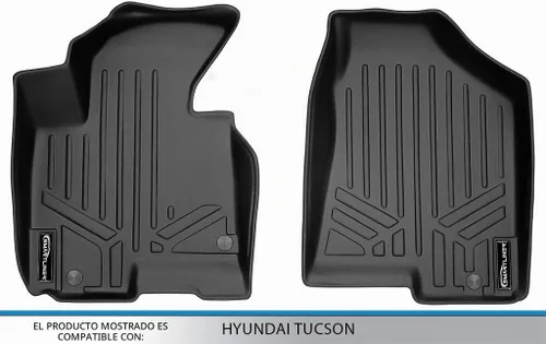 Vista 4 de SMARTLINER Juego de tapetes de piso de primera fila para Hyundai Tucson 2010-2013