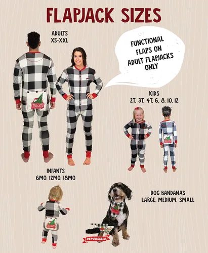 Vista 29 de Lazy One - Pijamas navideñas a juego con solapa trasera; para perros, bebés, niños, adolescentes y adultos