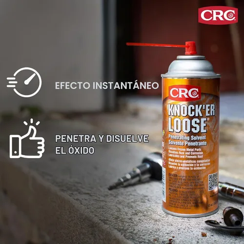 Vista 2 de CRC Knock'er Loose Solvente Penetrante 03020 – [Rojizo] 13 WT. Oz., Solvente Penetrante y Lubricante de Grado Industrial