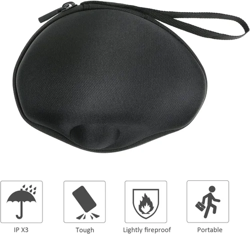 Vista 6 de co2CREA - Carcasa rígida para ratón Logitech MX Ergo S/MX Ergo Trackball, color negro Comfortable Hand Strap, Easy Carrying, Portable Storage