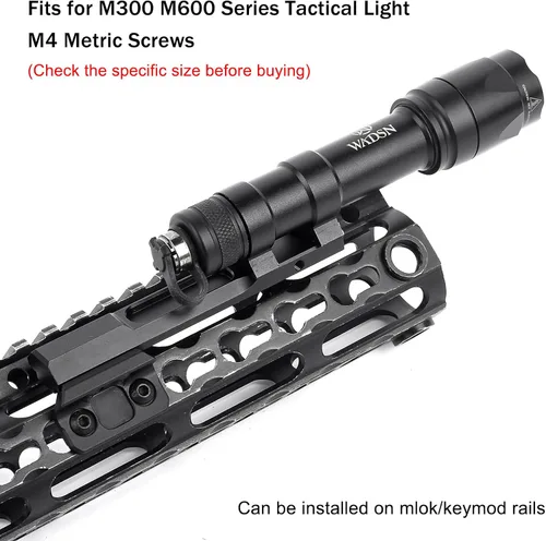 Vista 2 de NOBUHIRO Extensión Metal Offset Light Mount, M300 M600 Series Tactical Flashlight Mount, apto para Mlok/Keymod Rail