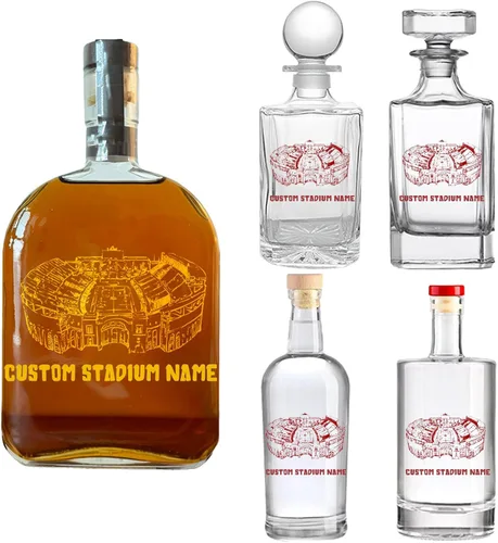 Vista 15 de Juego de decantadores de whisky personalizados para hombres, para el hogar, bar, decantadores de licor personalizados, caja de madera, vasos