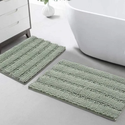 Vista 167 de Turquoize Alfombra de baño de chenilla de lujo para baño, extra absorbente, alfombra de ducha de microfibra antideslizante para baño, alfombra Aqua