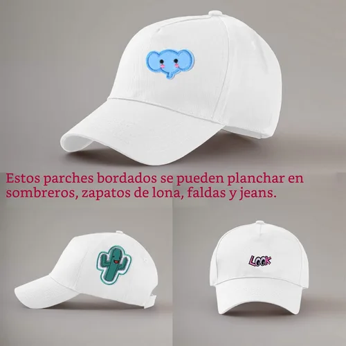 Vista 2 de 60 parches bordados de estilos surtidos al azar, parches para coser o planchar, apliques para ropa, pantalones de vestir, sombreros, jeans, flores