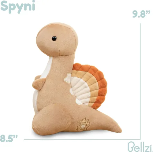 Vista 2 de Bellzi Spinosaurus - Lindo juguete de peluche de animal de peluche, adorable juguete suave de spinosaurio y regalos, regalo perfecto para todas
