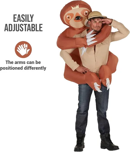 Vista 5 de Morph Inflatable Sloth Hugger Mugger Costume for Adults