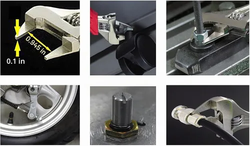 Vista 2 de Engineer TWM-08 - Llave ajustable de bolsillo compacta de 110 mm con mordazas ultra delgadas de 2 mm y cubierta de mango cómoda (TPR)