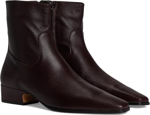 Vista 14 de Women's Ankle Boots Square Toe Low Chunky Block Heel Booties Comfortable Short Boots Side Zipper Booties Shoes