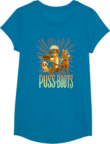 Vista 76 de DreamWorks Puss in Boots: The Last Wish Cat Trio Poster - Camiseta pequeña Negro
