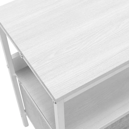 Vista 7 de Cómoda Sorbus con soporte para TV y 2 cajones de imitación de madera - Cofre elevador para televisión con almacenamiento - Mueble para dormitorio