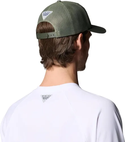 Vista 310 de Columbia Gorra de bola de malla Bandera antigua de malva/blanco/pescado