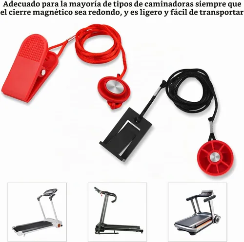 Vista 4 de NQEUEPN 2 llaves de seguridad universales para cinta de correr, bloqueo de parada de emergencia, interruptor de seguridad magnético de repuesto