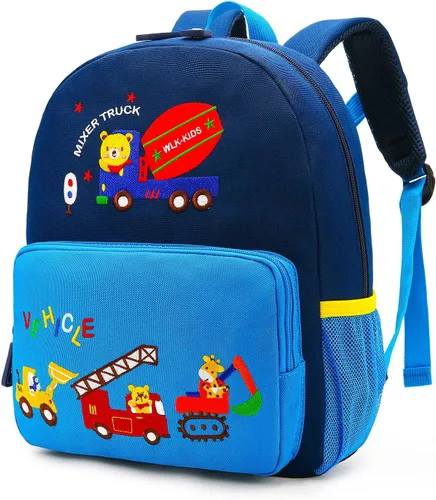 Vista 9 de willikiva Mochila Infantil con Dinosaurio en Coche para Niños y Niñas, Mochila para Preescolar, Impermeable, Tamaño único, Moderno Fiesta de música