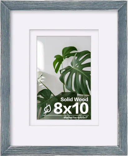 Vista 56 de Egofine - Portarretratos de 4 x 6 pulgadas, de madera maciza con plexiglás, para fotos de 3.5 x 5 con paspartú o de 4 x 6 sin paspartú, para colocar