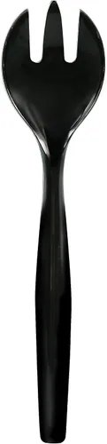 Vista 8 de Party Essentials Utensilios desechables de plástico resistente para bufés, eventos, fiestas, 4 juegos de cucharas, tenedores, pinzas, color negro