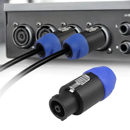 Vista 7 de MEIRIYFA Enchufe de conector Speakon de 8 polos, NL4 Speak-On de 8 pines macho de audio de bloqueo giratorio y adaptador de enchufe de montaje