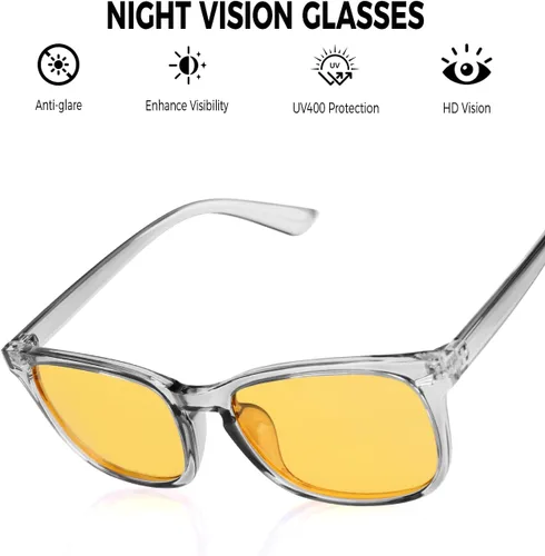 Vista 6 de bluelightblockingeyeglasses Lente de visión nocturna rosa/amarilla A04
