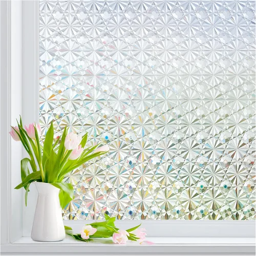 Vista 12 de Windimiley Película de Privacidad para Ventana con Bloqueo Total, Película de Ventana de Vidrio Manchado Control de Calor UV, Película Decorativa