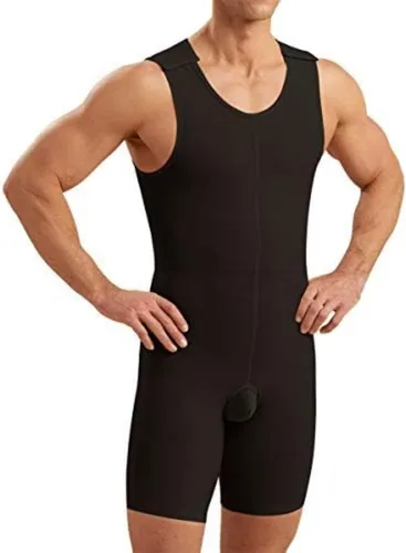 Vista 4 de MARENA MB2 Stage 2 Body sin mangas para hombre - Prenda de compresión poscirugía