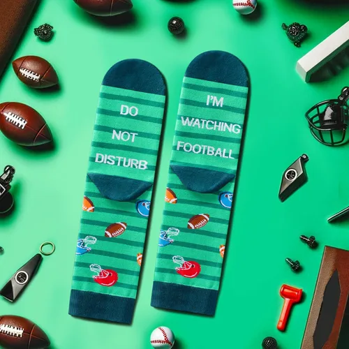 Vista 4 de Zmart Calcetines divertidos para hombre, calcetines de fútbol, béisbol, golf, carreras, automóvil, novedad, loco, deporte, regalos para hombres