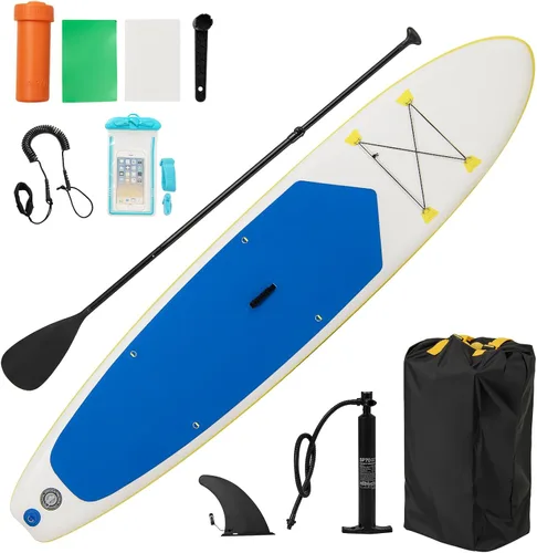 Vista 14 de GYMAX Tabla de remo, tabla de remo inflable con accesorios de SUP, aleta extraíble, paleta, bomba, correa y bolsa de transporte, tablas de remo
