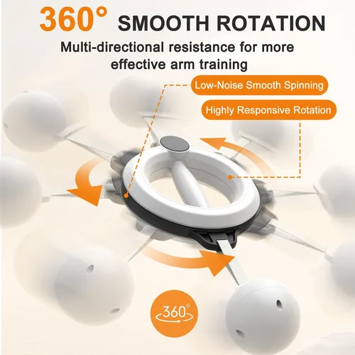 Vista 11 de Infinity Hoop for Arms 360° Hand-Crank Arm Trainer for Home Workouts White