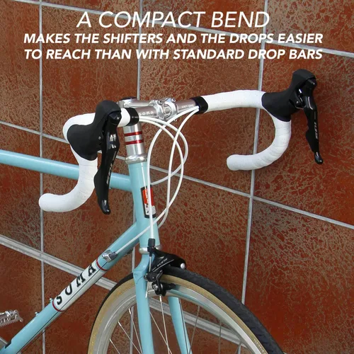 Vista 2 de Soma Fabrications Hwy One - Manillar compacto para bicicleta de carretera, 1.024 in, 16.5 in manillar de bicicleta