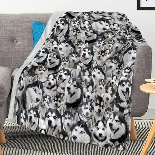Vista 16 de Airedale - Manta de regalo para perro, linda manta de franela estampada para cama, sofá, sofá