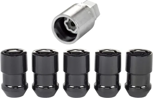 Vista 2 de McGard 24548 bloqueos para ruedas de cono de asiento cromado/negro (tamaño del hilo: 1/2 pulgadas - 20), 5