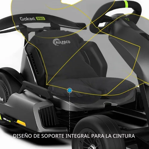Vista 4 de Comfortable Backrest Seat Cushion for Segway Ninebot Gokart Karting Accessories（It's just a Cushion, not a go Kart） Negro