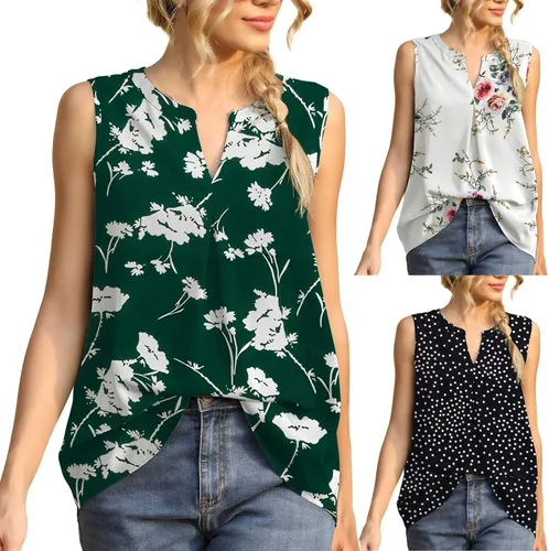 Vista 7 de Tops de verano para mujer, blusas de manga corta para mujer, blusas holgadas de verano para mujer