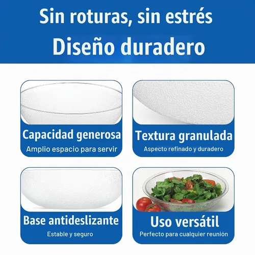 Vista 4 de Carlisle FoodService Products 721507 Ensaladera redonda de salpicaduras, 11 cuartos de galón, transparente