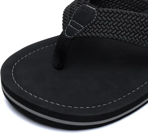 Vista 4 de Harssidanzar Chanclas con punta para los dedos, zapatillas de hombre, informales, zapatillas de surf, zapatillas de playa, baño, verano
