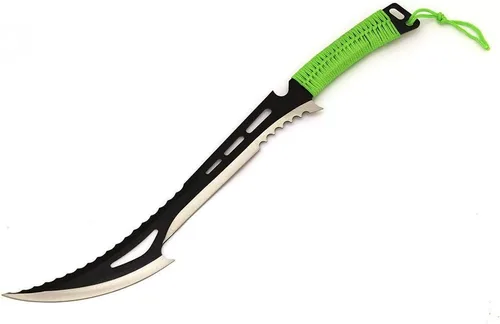 Vista 8 de Snake Eye Tactical - Espada de fantasía con funda de nailón, machete para exteriores y camping Verde