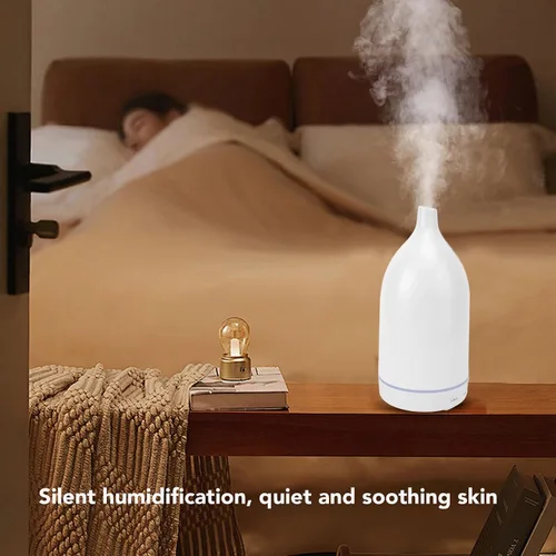 Vista 3 de Humidificador difusor de aceite esencial, difusor de aromaterapia de niebla grande de 3.7 fl oz con temporizador inteligente, silencioso
