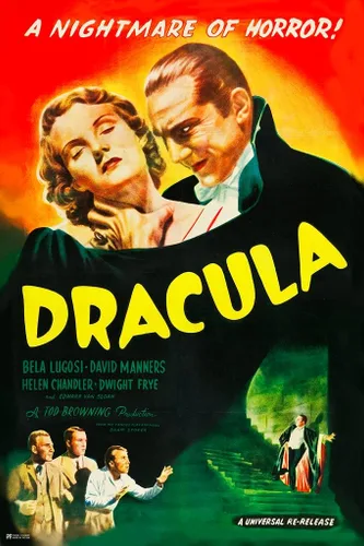 Vista 2 de Póster laminado de película Drácula 1931 Bela Lugosi Pesadilla de terror clásico Póster de película vintage, póster de monstruo aterrador