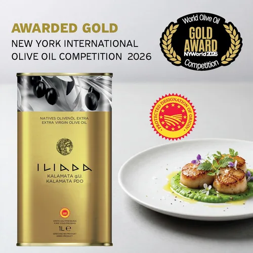 Vista 3 de Iliada Aceite de Oliva Virgen Extra Lata 1 Litro