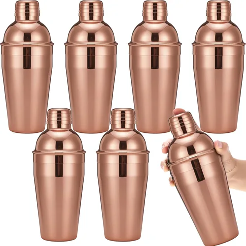 Vista 17 de Nitial Coctelera profesional de acero inoxidable, 6 unidades, mezclador de bebidas Martini, colador integrado para barman sin fugas, mezclador