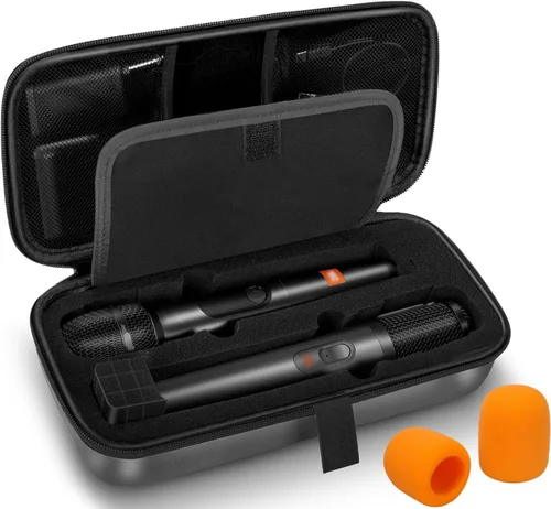 Vista 9 de Funda de micrófono inalámbrico compatible con el sistema de dos micrófonos Negro