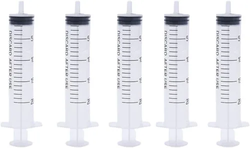 Vista 17 de ¡Sin aguja! 20 jeringas de plástico reutilizables de 0.0 fl oz con medición hidropónica de plástico de medición de nutrientes jeringa herramientas