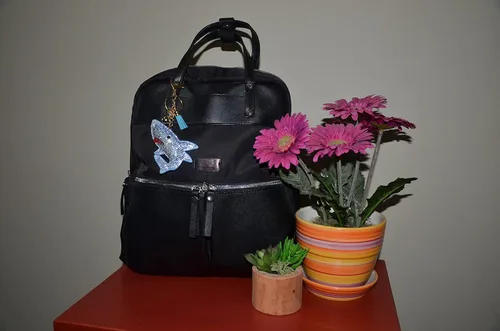 Vista 6 de Popfizzy Llaveros de diamantes de imitación para mujeres y niñas, llaveros de mochila brillantes, dijes para bolso, llavero brillante, llavero