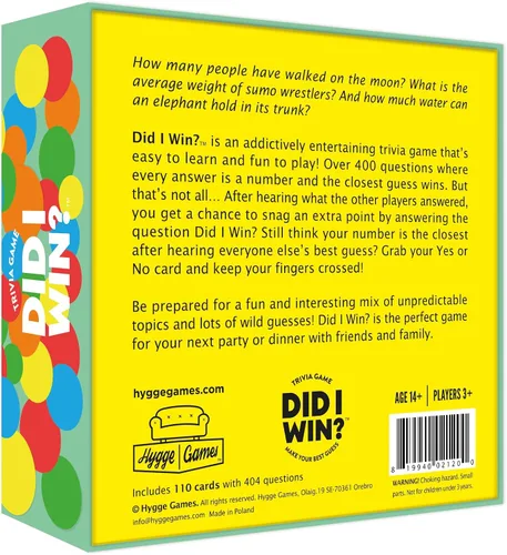 Vista 3 de Hygge Games Did I Win? Juego de preguntas Juegos de mesa Juegos de trivia Juegos de mesa para adultos y adolescentes Juegos familiares Hygge