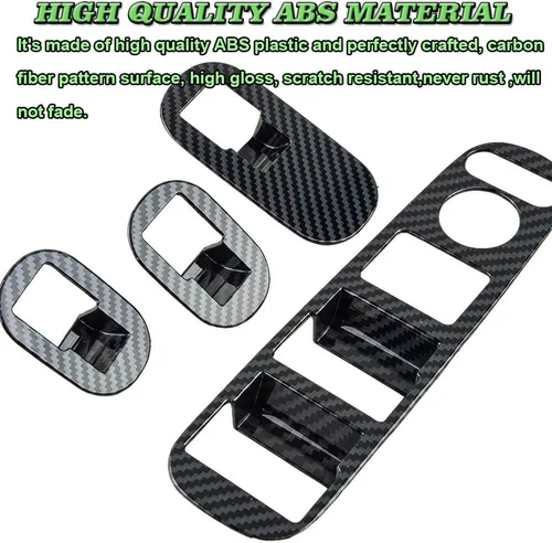 Vista 4 de 4 calcomanías decorativas para interruptor de ventana, cubierta de marco, moldura de cerradura de puerta, accesorios interiores para Honda HRV HR-V