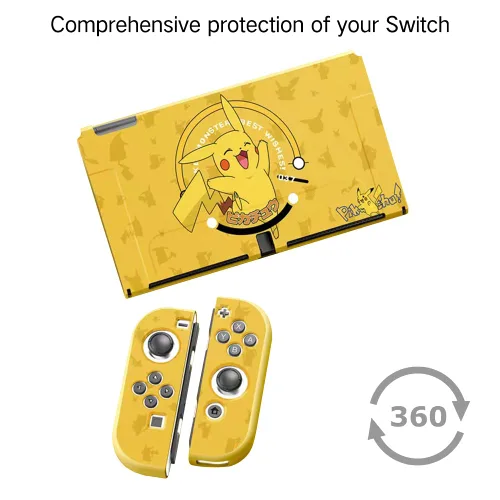 Vista 2 de PERFECTSIGHT Funda protectora compatible con Nintendo Switch OLED Cute Pika Funda delgada antiarañazos a prueba de golpes para NS Switch