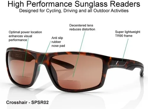 Vista 4 de SAV Crosshair Bifocal Unisex Sunglass Reading Glasses