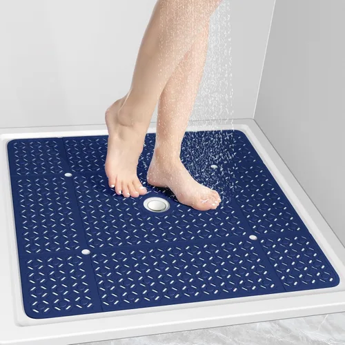 Vista 10 de Alfombrilla de ducha cuadrada OTHWAY, 68,6 cm x 68,6 cm Alfombrillas de ducha extra grandes para dentro de la ducha, alfombrilla antideslizante