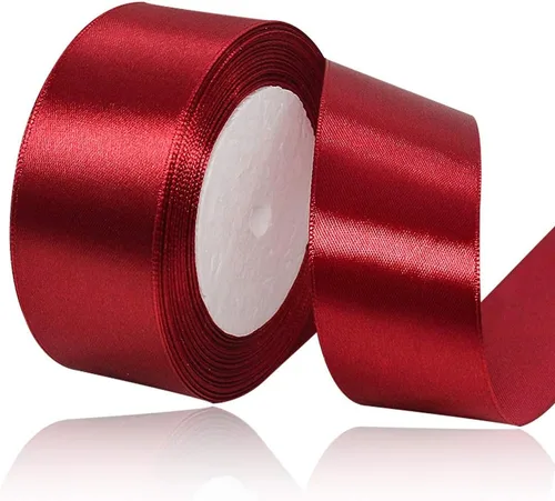 Vista 154 de Cinta de Satén Beige de Color Sólido, 1-1/2 Pulgadas x 25 Yardas, Cinta de Satén de Tela para Envolver Regalos, Manualidades, Hacer Lazos