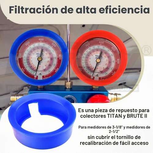 Vista 6 de 49190 Fundas de protección para medidores HVAC Karbay de 3-1/8" para Yellow Jacket JB, cubierta protectora de manguera de refrigerante AC