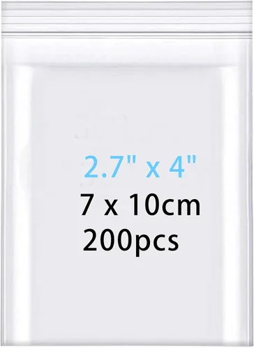 Vista 23 de newlng Mini bolsas de plástico de 1.6 x 2.4 pulgadas/1.6x2.4 in, 600 bolsas de joyería transparentes resellables, bolsa pequeña con cremallera