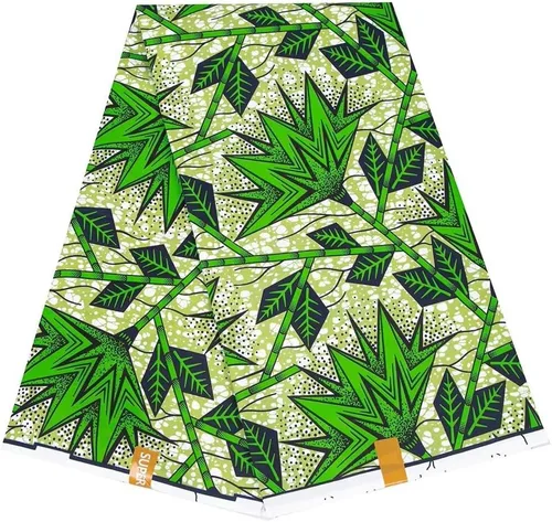 Vista 9 de BintaRealWax Tela africana de 6 yardas de tela tribal con estampado de cera vintage Ankara para coser vestido de fiesta